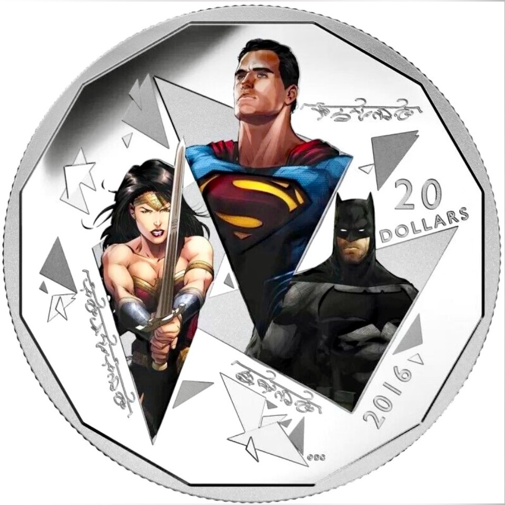 2016 $20 FINE SILVER COIN BATMAN V SUPERMAN: DAWN OF JUSTICE™ – THE TRINITY